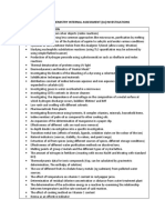 Possible Chemistry Internal Assessment 2015