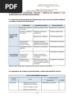 Asignación de Actividades, Puestos y Perfiles de Trabajo A Los Operadores Del Sistema Seleccionado.