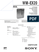 Sony WM-EX20 Service Manual