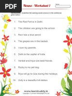 Nouns Worksheet