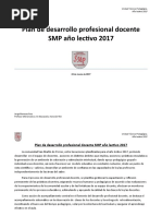 Plan de Desarrollo Profesional Docente SMP Año Lectivo 2017