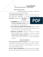 Demanda Laboral Por Despido Directo e Injustificado