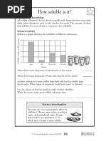 Solubility Worksheet