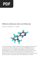 Difference Between Atom and Molecule (With Comparison Chart) - Key Differences