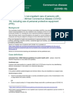 Interim Advice On Non Inpatient Care of Persons With Suspected or Confirmed Coronavirus Disease 2019 Covid 19 Including Use of Personal Protective Equipment Ppe