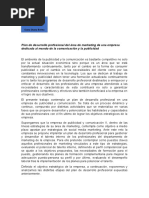 Plan de Desarrollo Profesional Del Área de Marketing de Una Empresa Dedicada Al Mundo de La Comunicación y La Publicida1