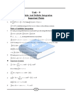 Indefinite and Definite Integration PDF