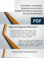 Urgensi Integrasi Nasional Sebagai Salah Satu Parameter Persatuan