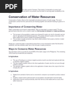 Consevation of Water Resources