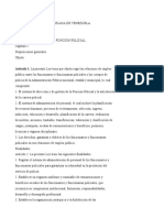 Ley Del Estatuto de La Función Policial de Venezuela