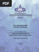 LEY DE 05 03 1858 LEY DEL NOTARIADO Bolivia PDF