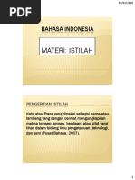 ISTILAH (Mata Kuliah Bahasa Indonesia