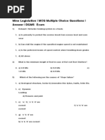 Mine and Minerals MCQ