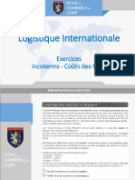 Logistique Internationale. Exercices Incoterms - Coûts Des Frets