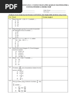 Contoh Pre Tes Siswa Matematika