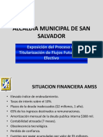 Experiencia y Beneficios Titularizacion Alcaldia Municipal de San Salvador