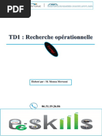 Corrigé TD - RO by Moussa Merraoui PDF