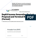 DepEd Income Generating Project Proposal and Terminal Report (Format) - TeacherPH PDF