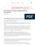 Evaluating Inverse Trig Functions - Mathspace PDF