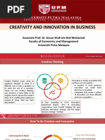 Creativity and Innovation in Business