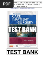 Alexanders Care Patient Surgery 15th Rothrock Test Bank