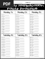 Daily Multiplication Practice