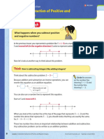 Lesson 2 Instructions Understand Subtraction of Positive and Negative Integers