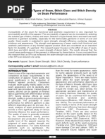 Effect of Different Types of Seam Stitch PDF