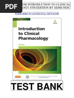 Introduction Clinical Pharmacology 8th Edmunds Test Bank