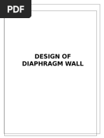 DESIGN OF DIaphragm WALL