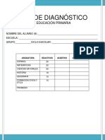 Examen de Diagnostico 5º Grado de Primaria