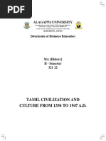 Tamil Civilization and Culture From 1336 To 1947 Ad