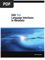 SAS 9.2 Language Interfaces To Metadata