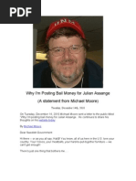 Why I'm Posting Bail For Julian Assange: A Letter From Michael Moore