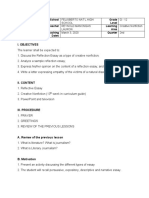 Semi Detailed Lesson Plan in Creative Non Fiction