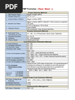 PMP Formulas - Cheat Sheet v0.6 PDF