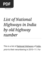 List of National Highways in India by Old Highway Number - Wikipedia PDF