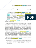 La Medida Cautelar de Administración Judicial en Materia Societaria