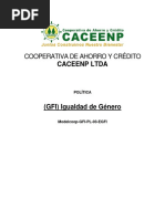 Cooperativa de Ahorro y Crédito Caceenp Ltda. (Gfi) Igualdad de Género