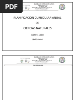 Planificación Curricular Anual Ciencias Naturales