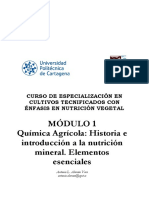 Química Agrícola. Historia e Introducción A La Nutrición Mineral PDF