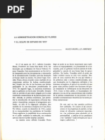 La Administración González Flores y El Golpe de Estado