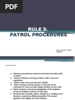 RULE 9 Patrol Procedures