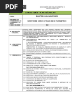 D-9 Monitor de Signos Vitales de 08 Parametros