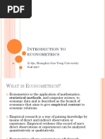 Lecture 1 Introduction To Econometrics