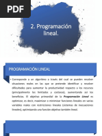 Programación Lineal.