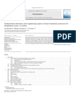 Fundamental Chemistry For Post Desal Water