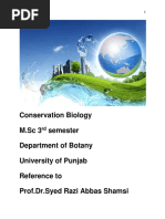 Conservation Biology DR - Shamsi