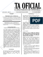 Gaceta Oficial Extraordinaria N°6.521: Decreto de Estado de Alarma Por Coronavirus (Covid-19) Medidas Protección Económica