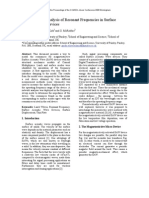 Finite Element Analysis of Resonant Frequencies in Surface Acoustic Wave Device